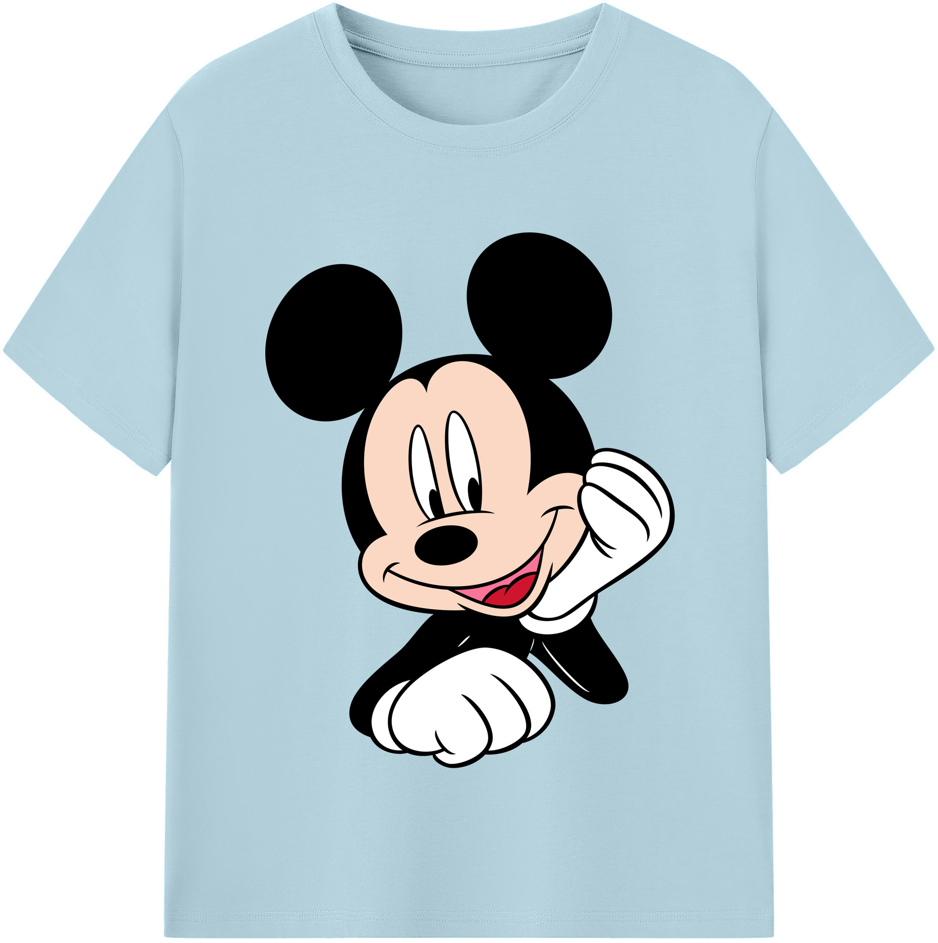 （画像用） ミッキーマウス Mickey Mouse 綿100％半袖Tシャツ（フロントプリント）